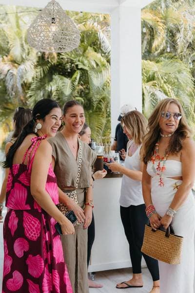 Guests laughing at event